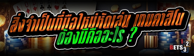 สิ่งจำเป็นที่มือใหม่หัดเล่น เกมคาสิโน ต้องมีคืออะไร ?